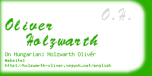 oliver holzwarth business card